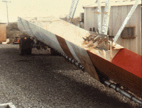 blades on a trailer